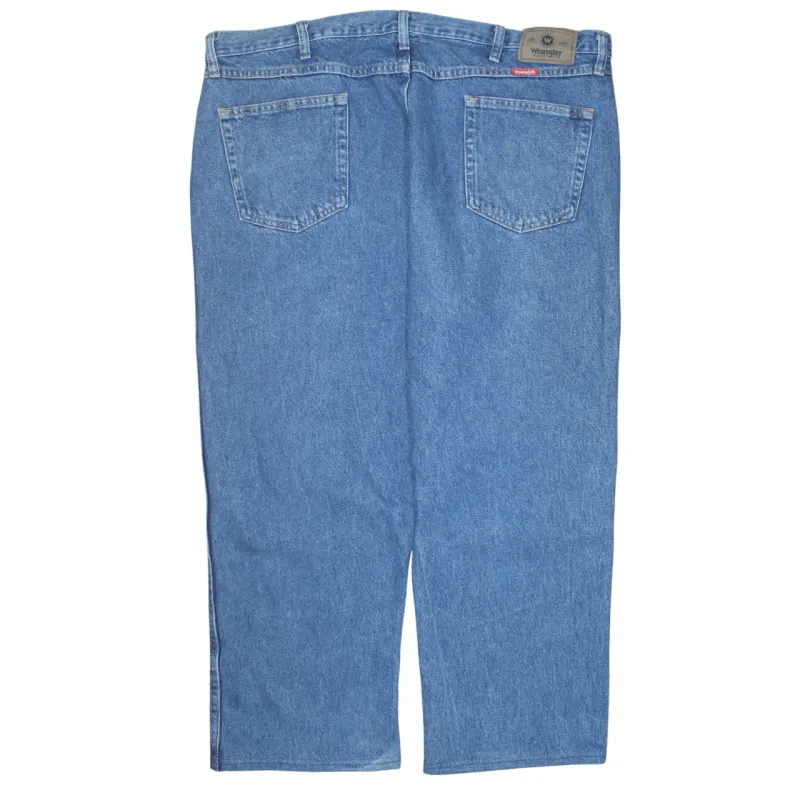 Wrangler 90's Lightwash Straight Leg Baggy Jeans / Pants 44 Blue made by Wrangler