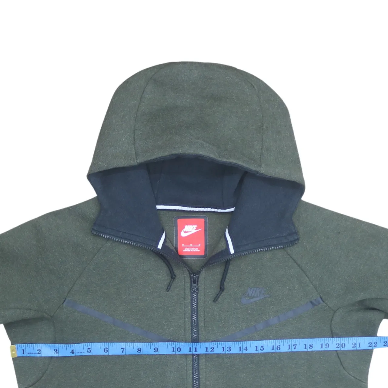 Nike 90's Swoosh Full Zip Up Hoodie Medium Green sold by Vintage Club product image thumbnail 5