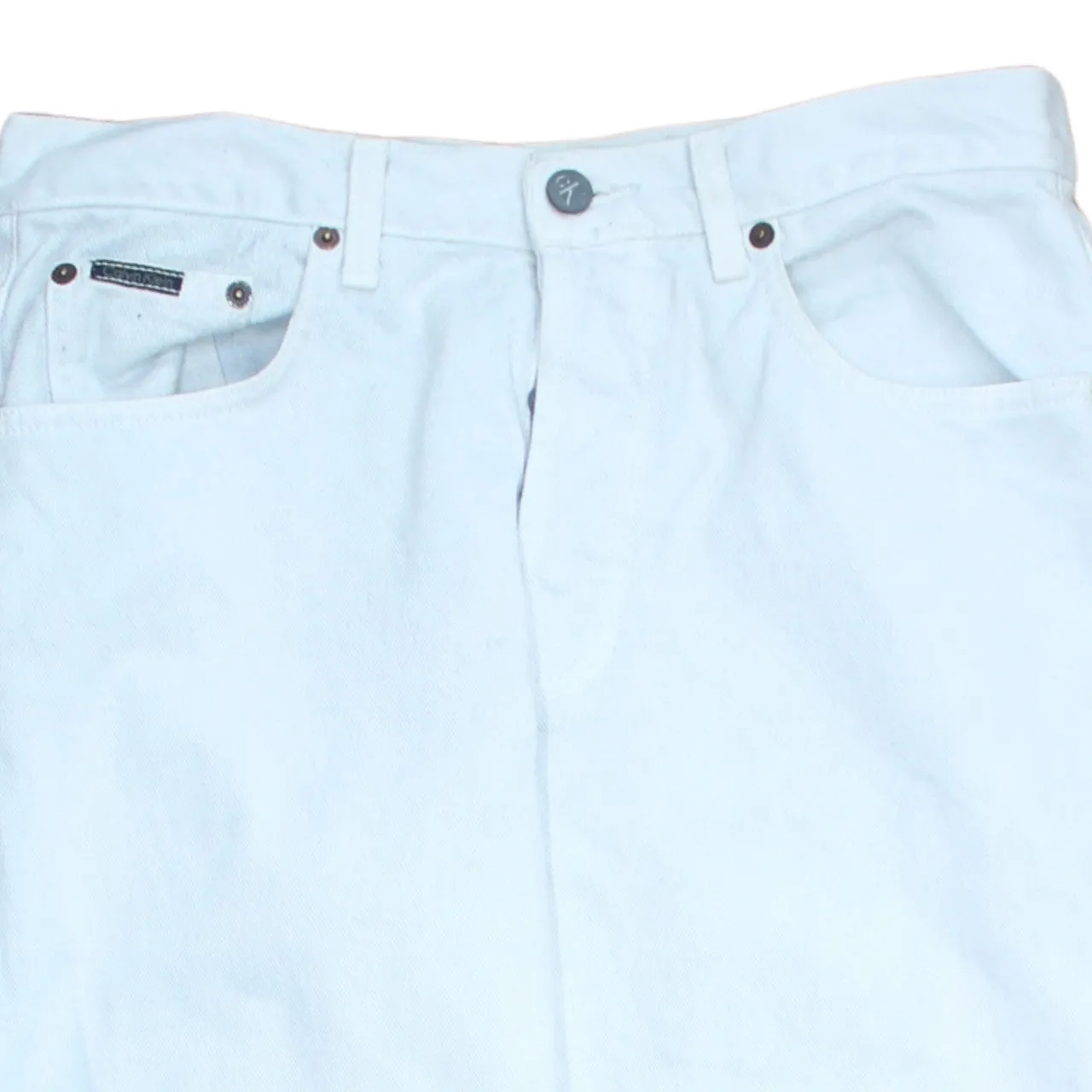 Calvin Klein 90's Lightweight Straight Leg Baggy Trousers / Pants 30 White sold by Vintage Club product image thumbnail 3