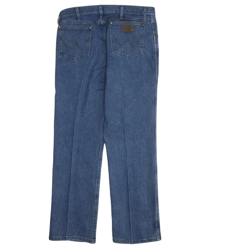 Wrangler 90's Lightwash Straight Leg Baggy Jeans / Pants 35 Blue sold by Vintage Club