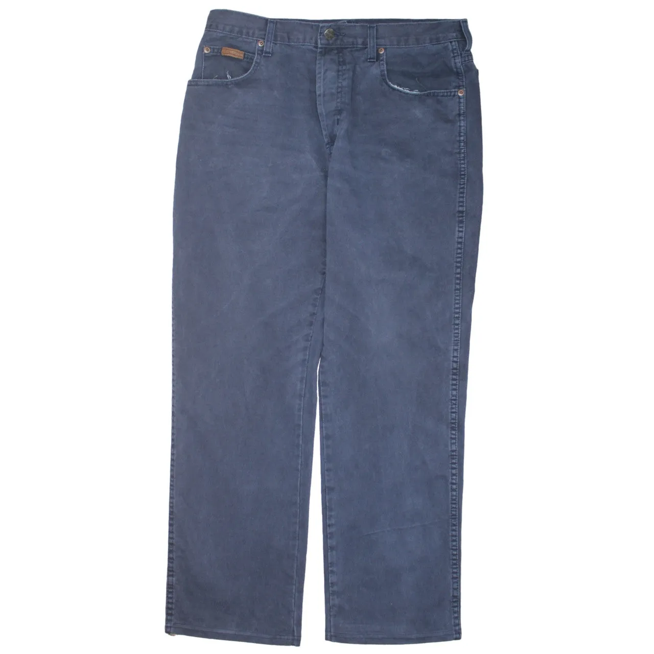 Wrangler 90's Lightwash Straight Leg Baggy Trousers / Pants 32 Blue sold by Vintage Club product image thumbnail 2