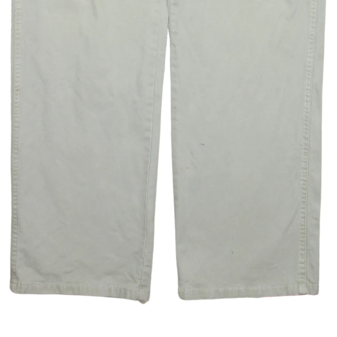 Wrangler 90's Flat Front Straight Leg Baggy Trousers / Pants 33 Beige Cream sold by Vintage Club product image thumbnail 4