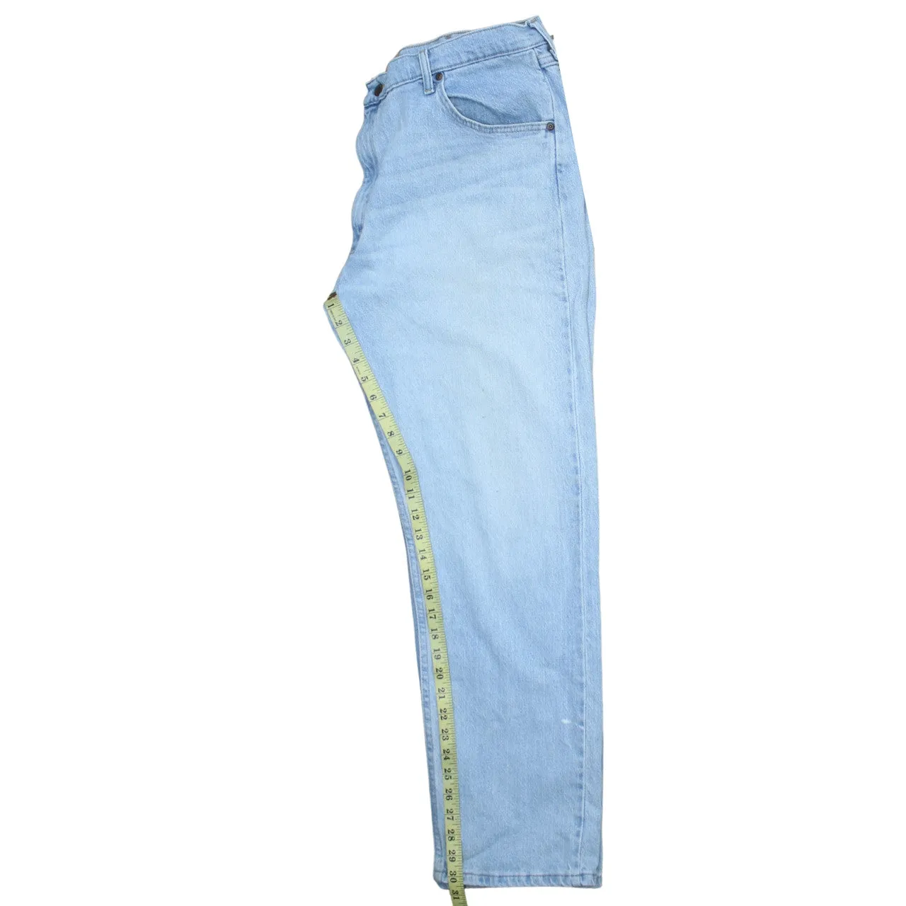Wrangler 90's Lightwash Straight Leg Baggy Jeans / Pants 40 Blue sold by Vintage Club product image thumbnail 5
