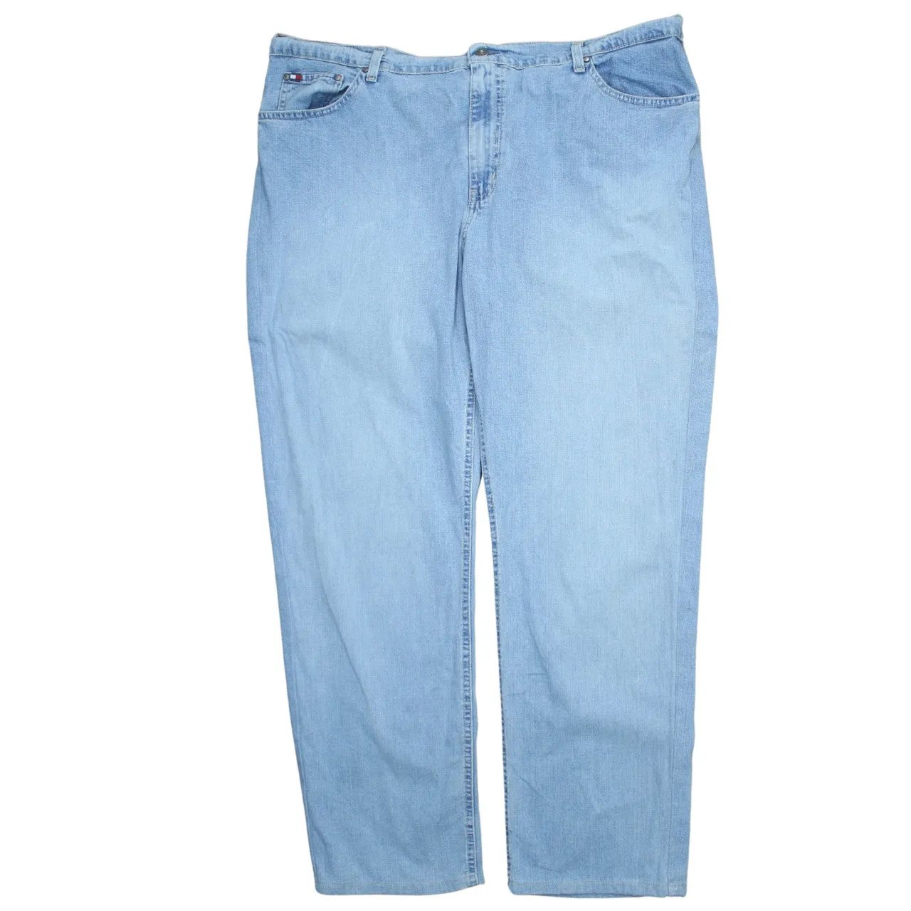 Tommy Hilfiger 90's Lightwash Straight Leg Baggy Jeans / Pants 44 Blue sold by Vintage Club product image thumbnail 2