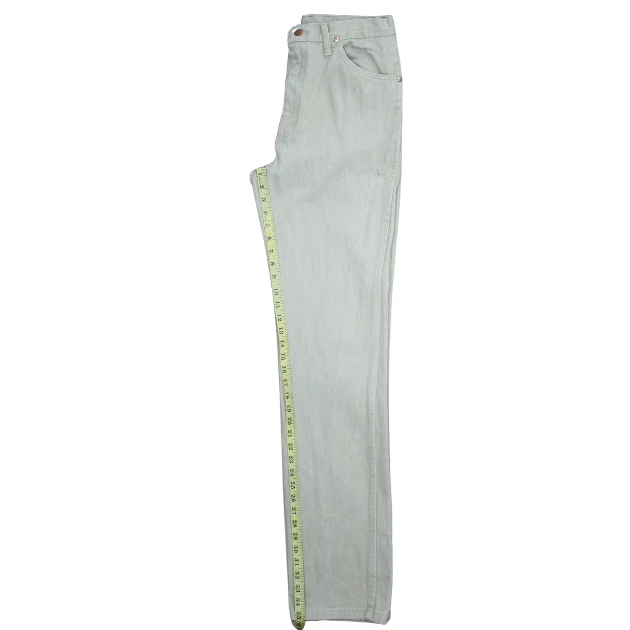 Wrangler 90's Flat Front Straight Leg Baggy Trousers / Pants 34 Beige Cream sold by Vintage Club product image thumbnail 5