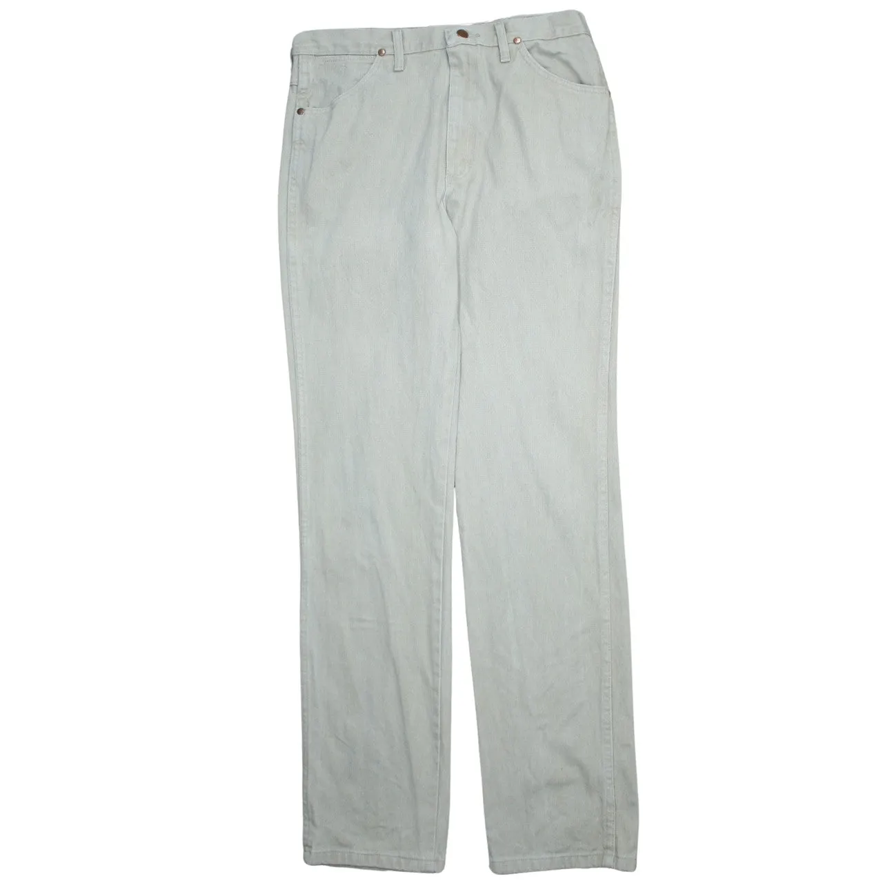 Wrangler 90's Flat Front Straight Leg Baggy Trousers / Pants 34 Beige Cream sold by Vintage Club product image thumbnail 2