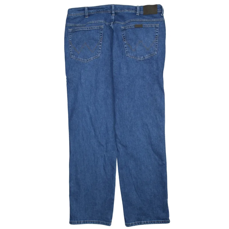 Wrangler 90's Lightwash Straight Leg Baggy Jeans / Pants 44 Blue made by Wrangler