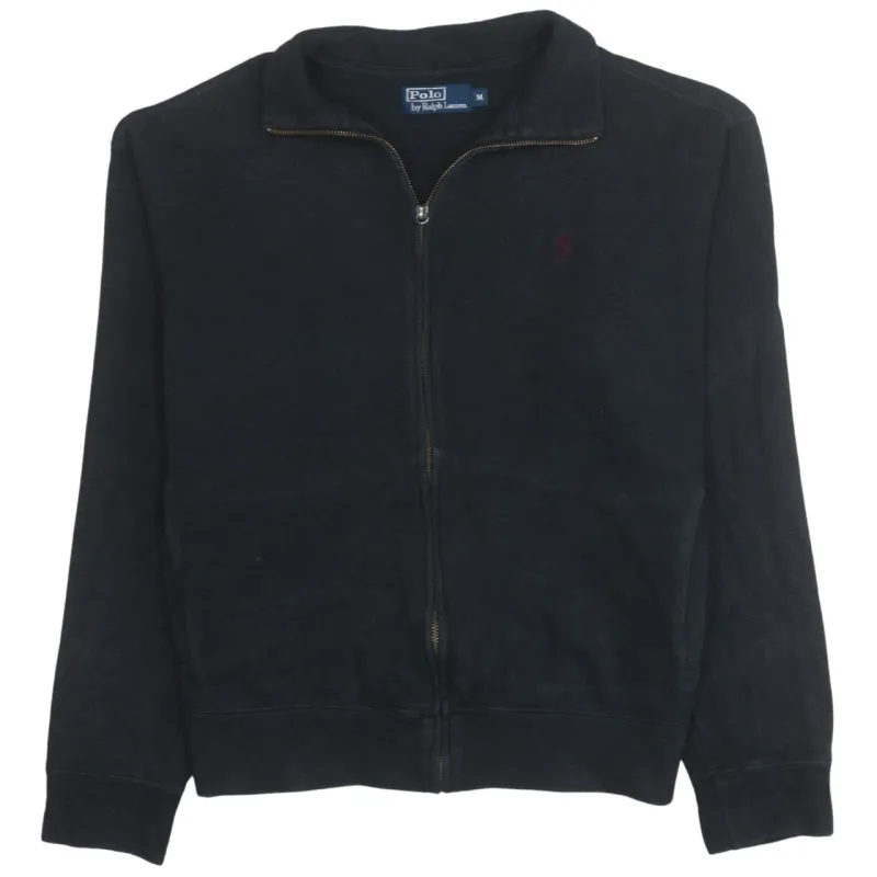 Polo Ralph Lauren 90's Lightweight Full Zip Up Sweatshirt Medium Black made by Vintage Club