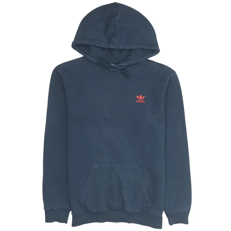 Adidas 90's Drawstring Pockets Pullover Hoodie Medium Black sold by Vintage Club