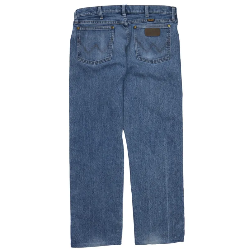 Wrangler 90's Lightwash Straight Leg Baggy Jeans / Pants 36 Blue made by Wrangler