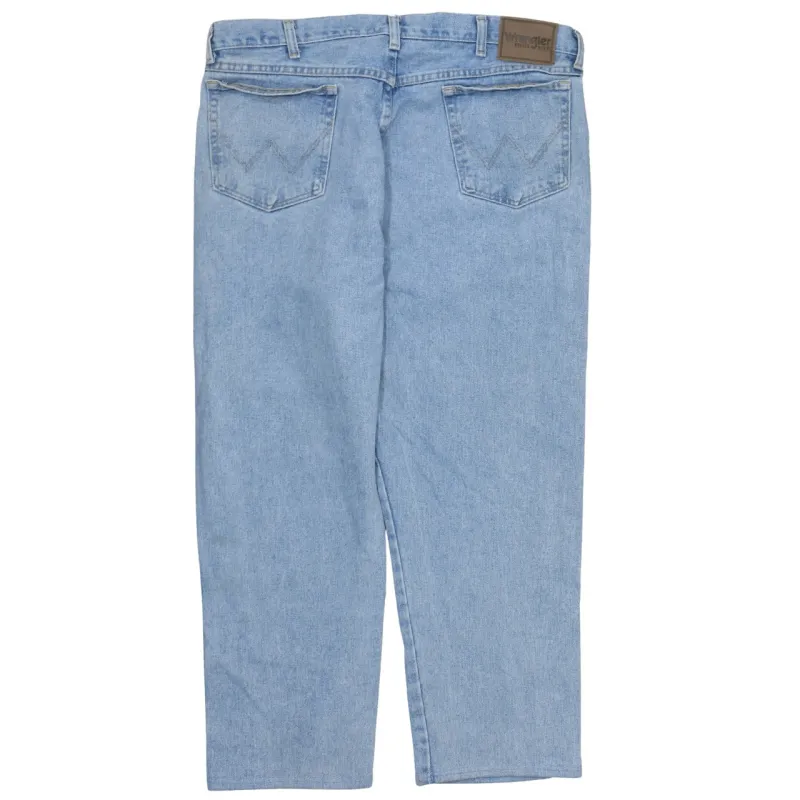 Wrangler 90's Lightwash Straight Leg Baggy Jeans / Pants 40 Blue made by Wrangler