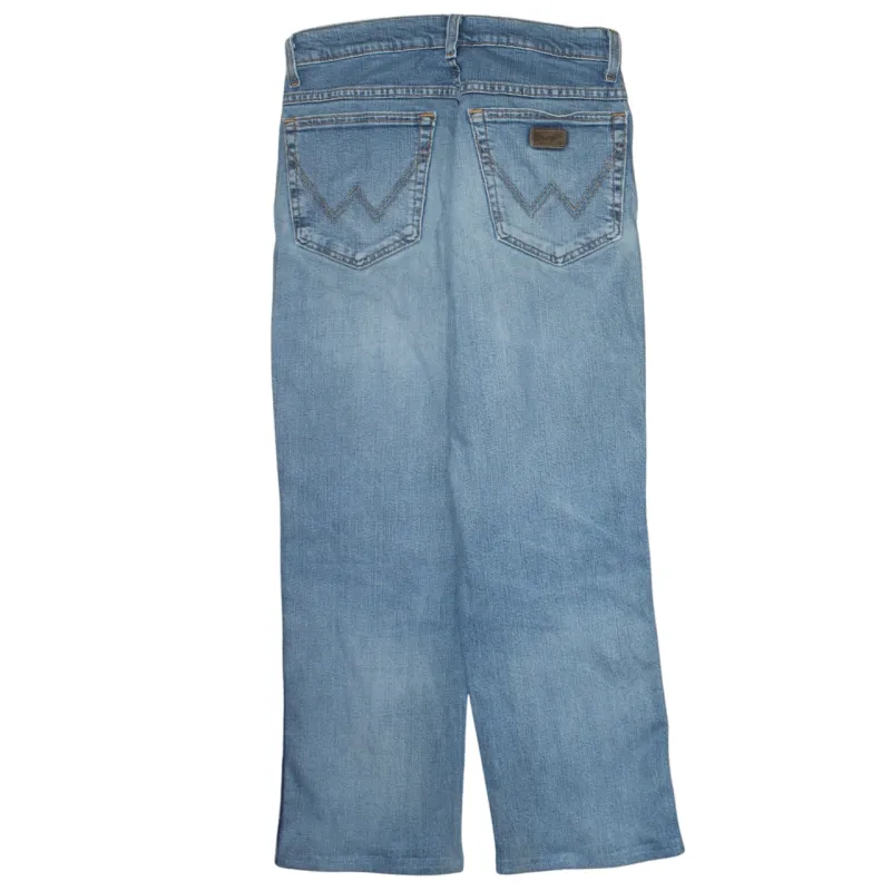 Wrangler 90's Lightwash Straight Leg Baggy Jeans / Pants 32 Blue made by Wrangler