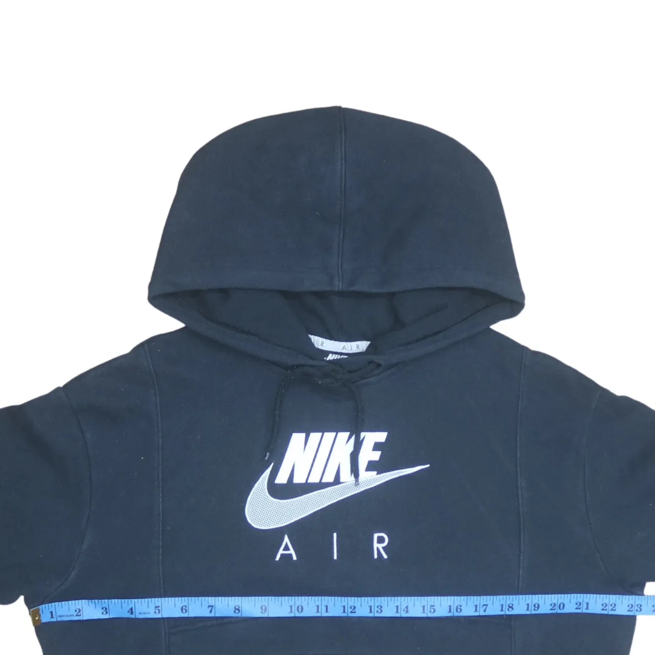 Nike 90's Center Middle Swoosh Pullover Hoodie XSmall Black sold by Vintage Club product image thumbnail 5