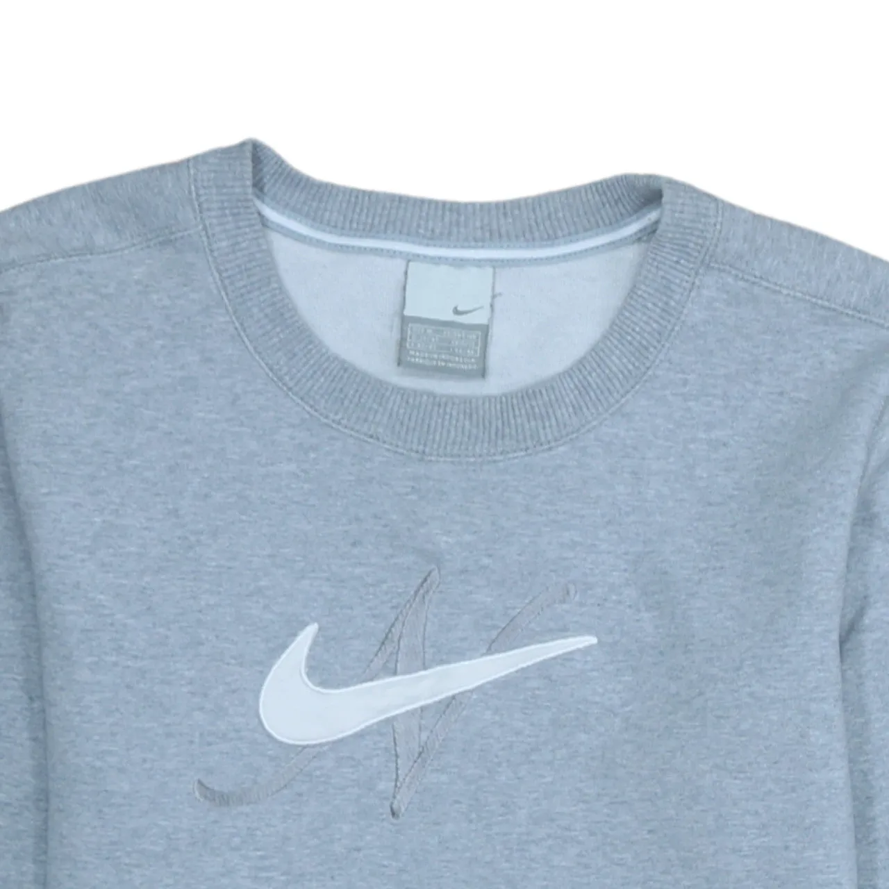 Nike 90's Center Middle Swoosh Crew Neck Sweatshirt Medium Grey sold by Vintage Club product image thumbnail 3