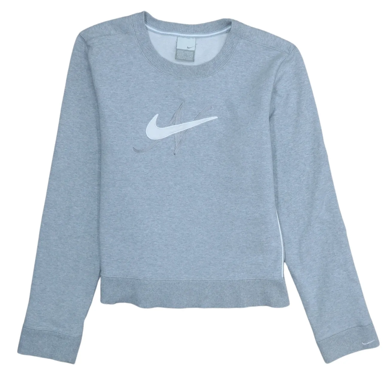 Nike 90's Center Middle Swoosh Crew Neck Sweatshirt Medium Grey sold by Vintage Club