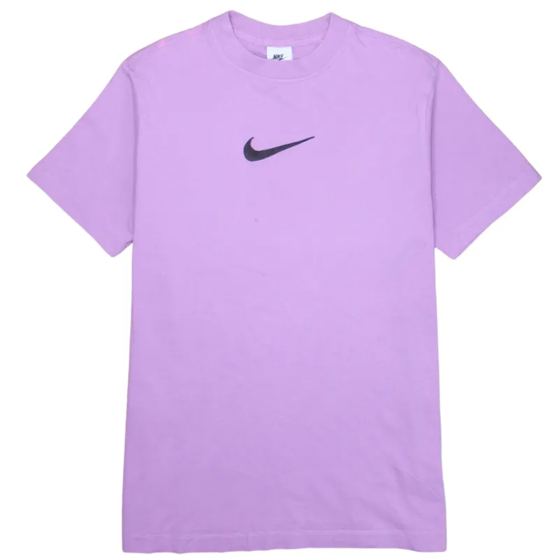 Nike 90's Center Middle Swoosh Crew Neck T Shirt Small Purple made by Nike