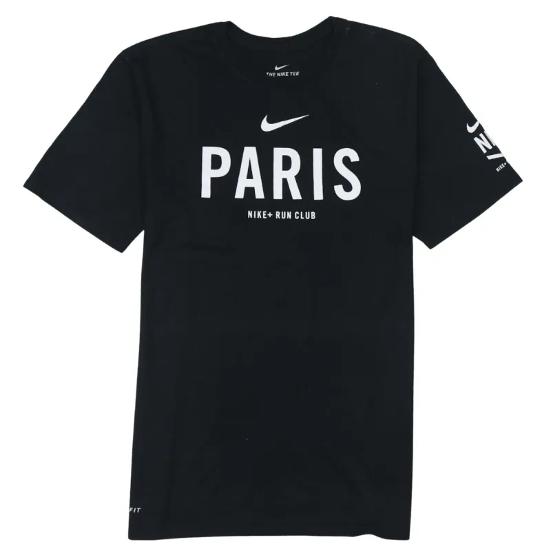 Nike 90's Center Middle Swoosh Crew Neck T Shirt Large Black sold by Vintage Club