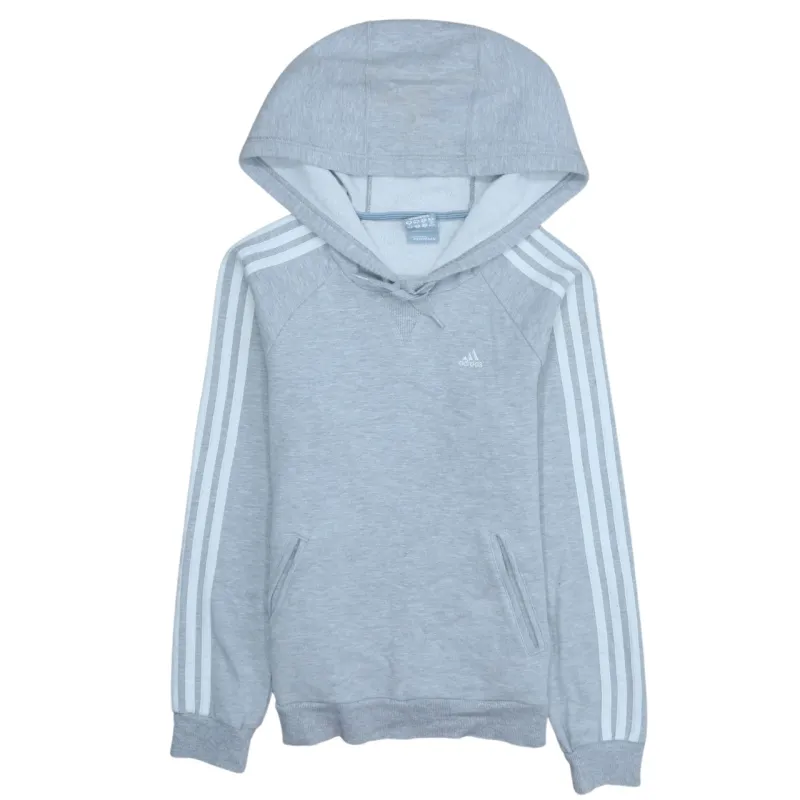Adidas 90's Striped Sleeve Pullover Hoodie XSmall  Grey sold by Vintage Club