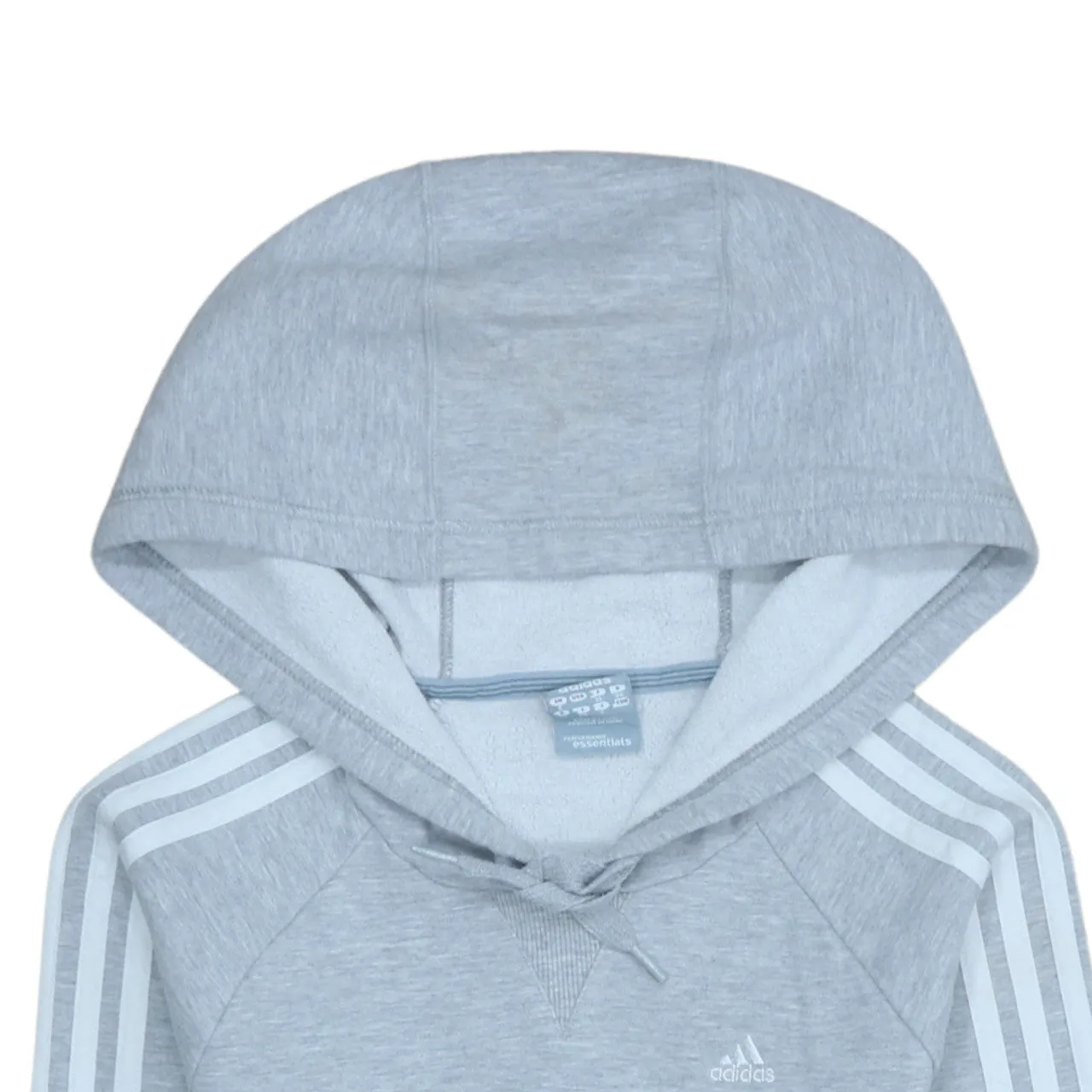 Adidas 90's Striped Sleeve Pullover Hoodie XSmall Grey sold by Vintage Club product image thumbnail 3