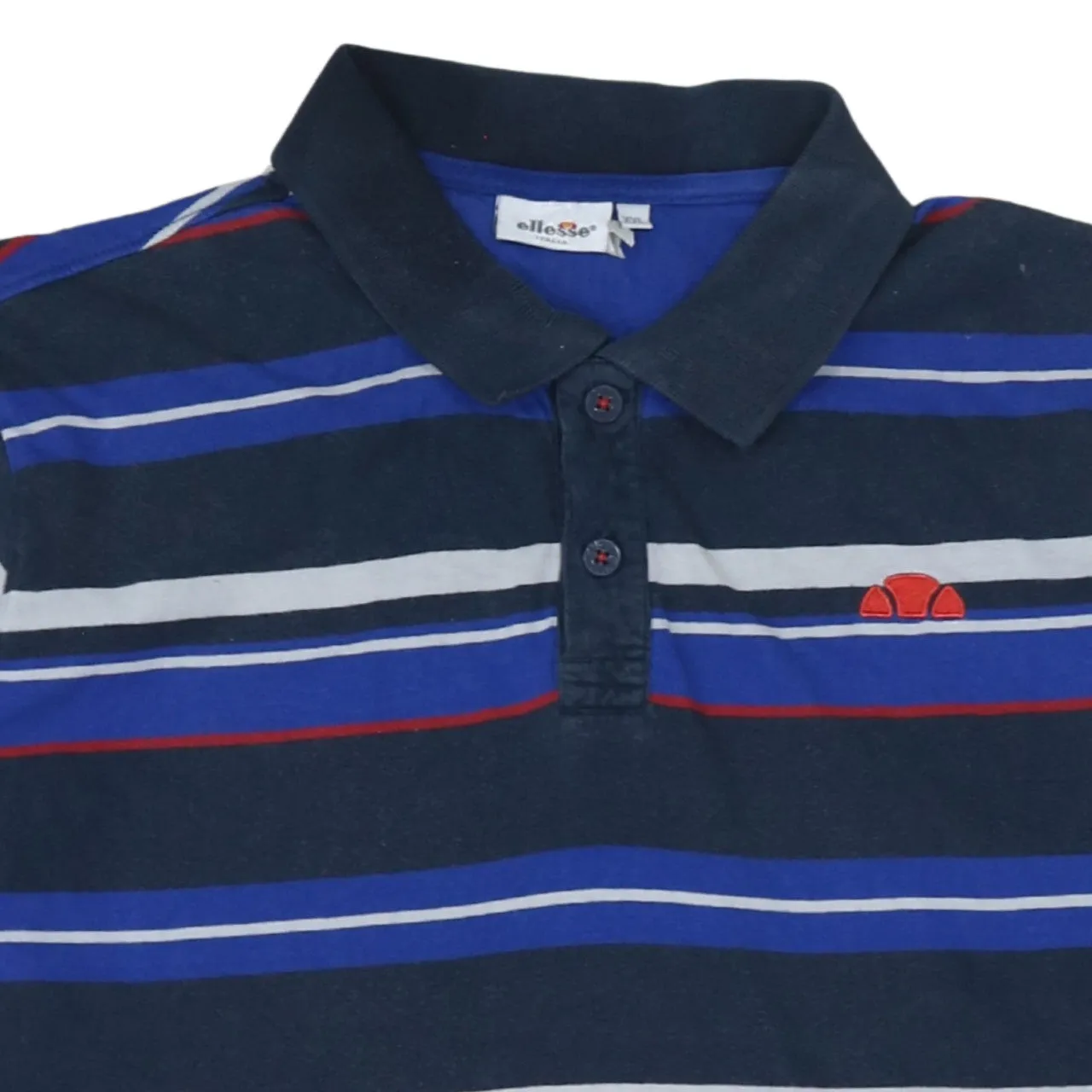 Ellesse 90's Short Sleeves Quarter Button Polo Shirt XXLarge (2XL) Blue sold by Vintage Club product image thumbnail 3
