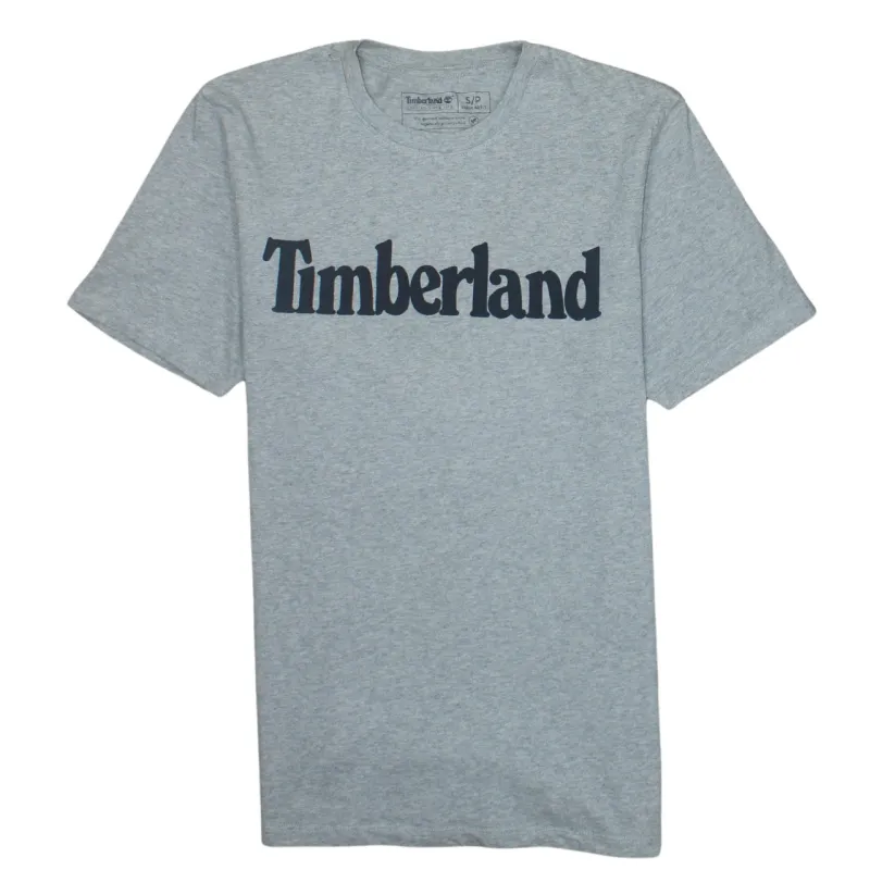 Timberland 90's Spellout Short Sleeves T Shirt Small Grey sold by Vintage Club