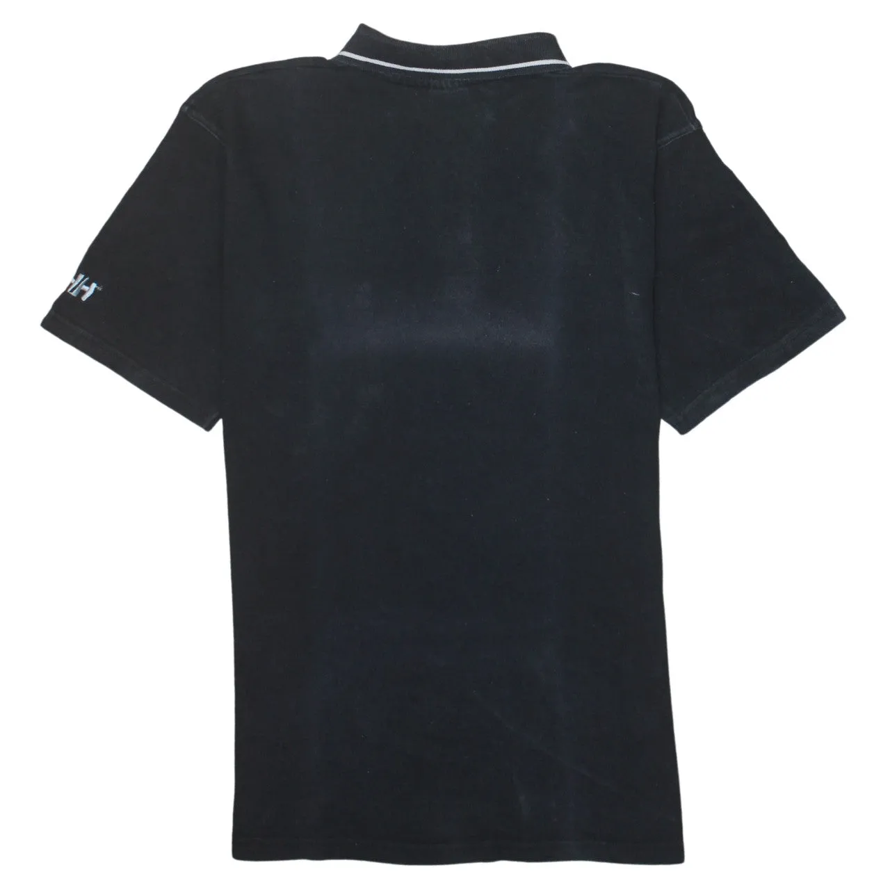 Helly Hansen 90's Short Sleeves Quarter Button Polo Shirt Large Black sold by Vintage Club product image thumbnail 2