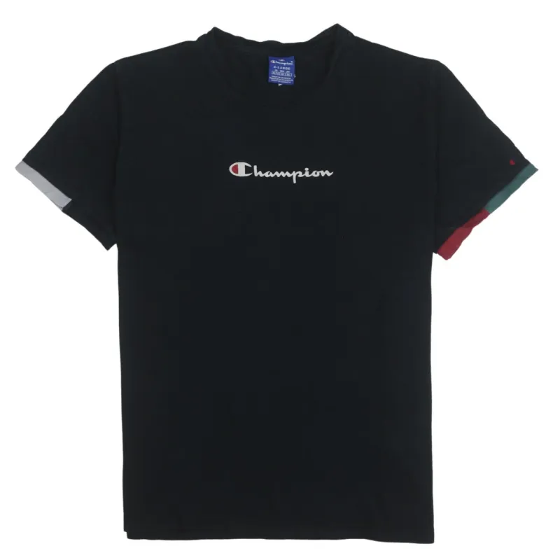 Champion 90's Short Sleeves Crew Neck T Shirt XLarge Black made by Champion