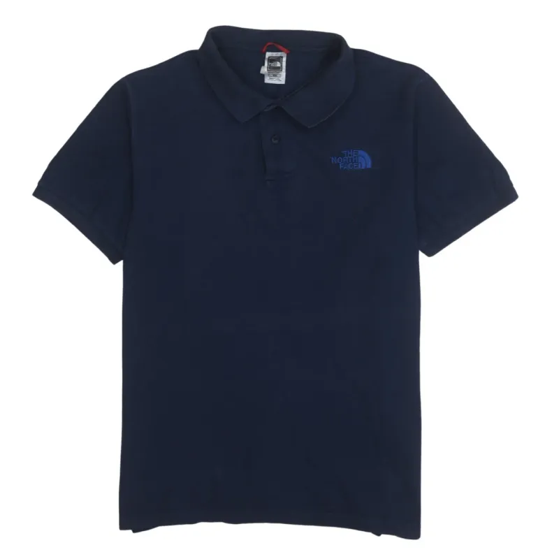 The North Face 90's Short Sleeves Quarter Button Polo Shirt Medium Navy Blue sold by Vintage Club