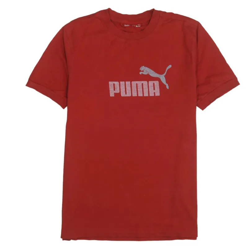 Puma 90's Spellout Short Sleeves T Shirt Medium Red made by Puma
