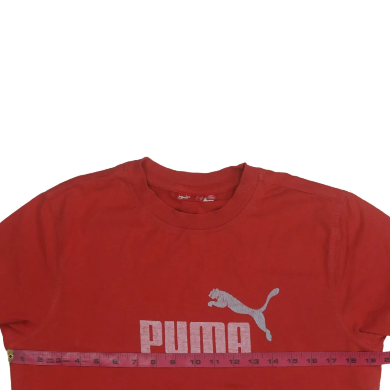 Puma 90's Spellout Short Sleeves T Shirt Medium Red sold by Vintage Club product image thumbnail 5