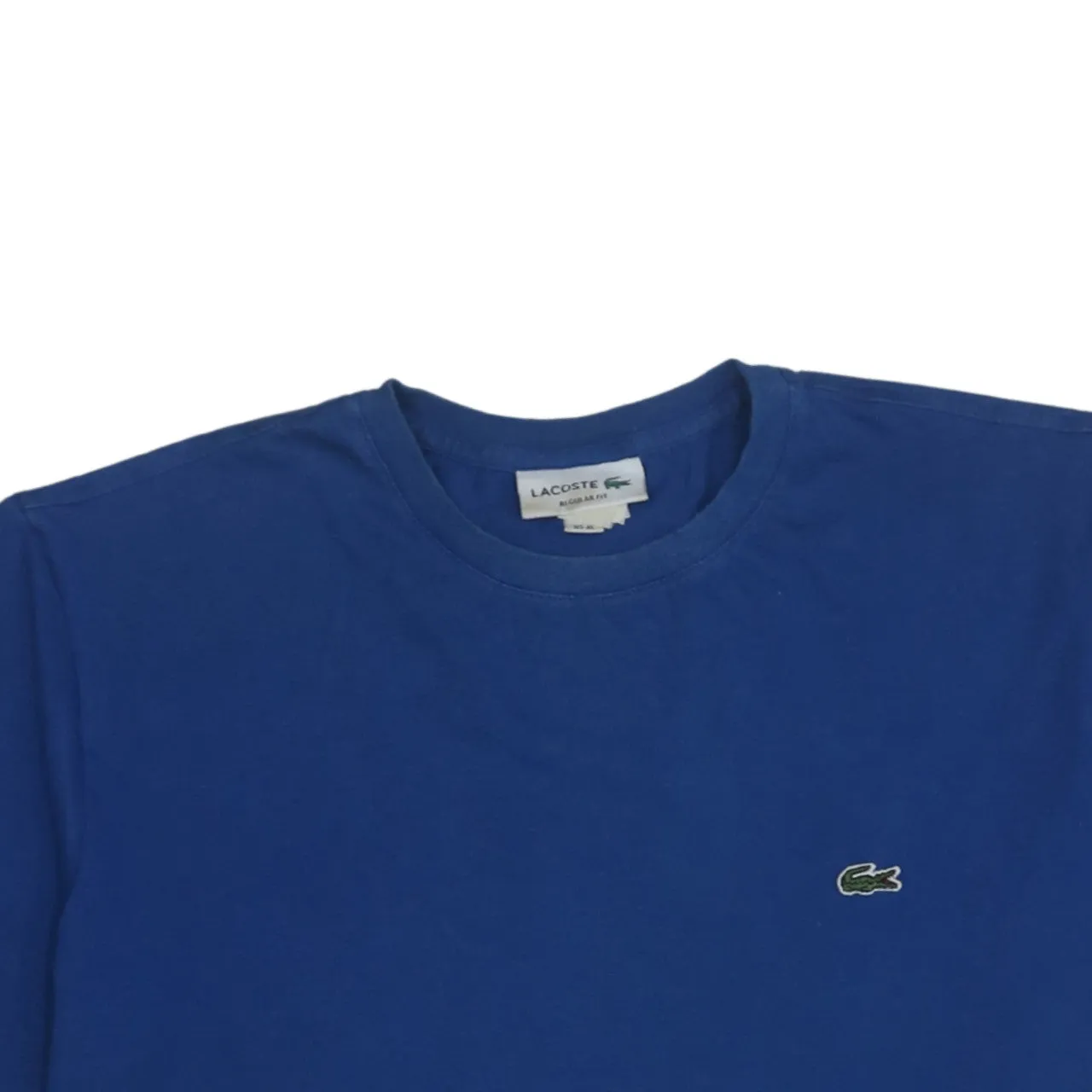 Lacoste 90's Short Sleeves Crew Neck T Shirt XLarge Blue sold by Vintage Club product image thumbnail 3