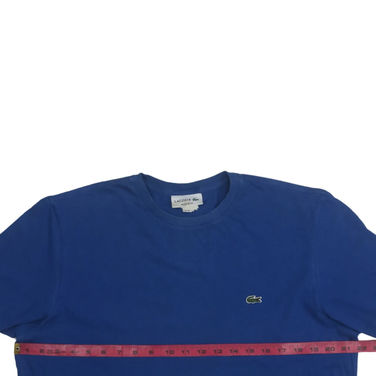 Lacoste 90's Short Sleeves Crew Neck T Shirt XLarge Blue sold by Vintage Club product image thumbnail 5