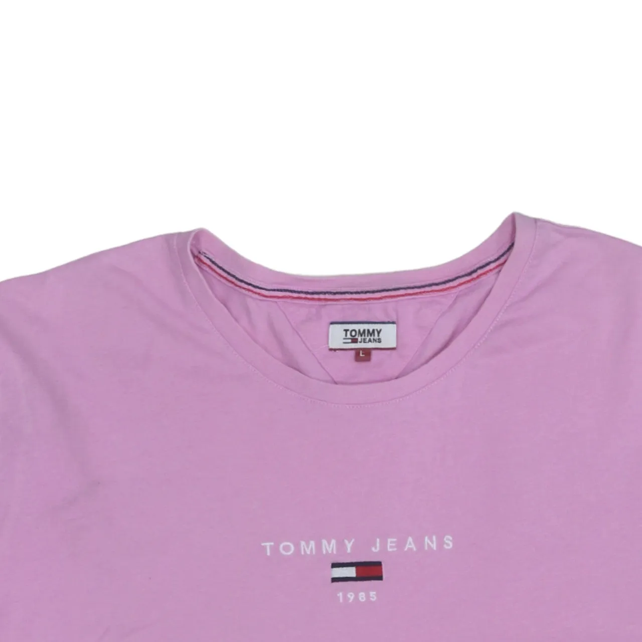 Tommy Jeans 90's Short Sleeves Crew Neck T Shirt Large Pink sold by Vintage Club product image thumbnail 3