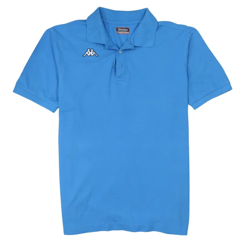 Kappa 90's Short Sleeves Quarter Button Polo Shirt XLarge Blue sold by Vintage Club