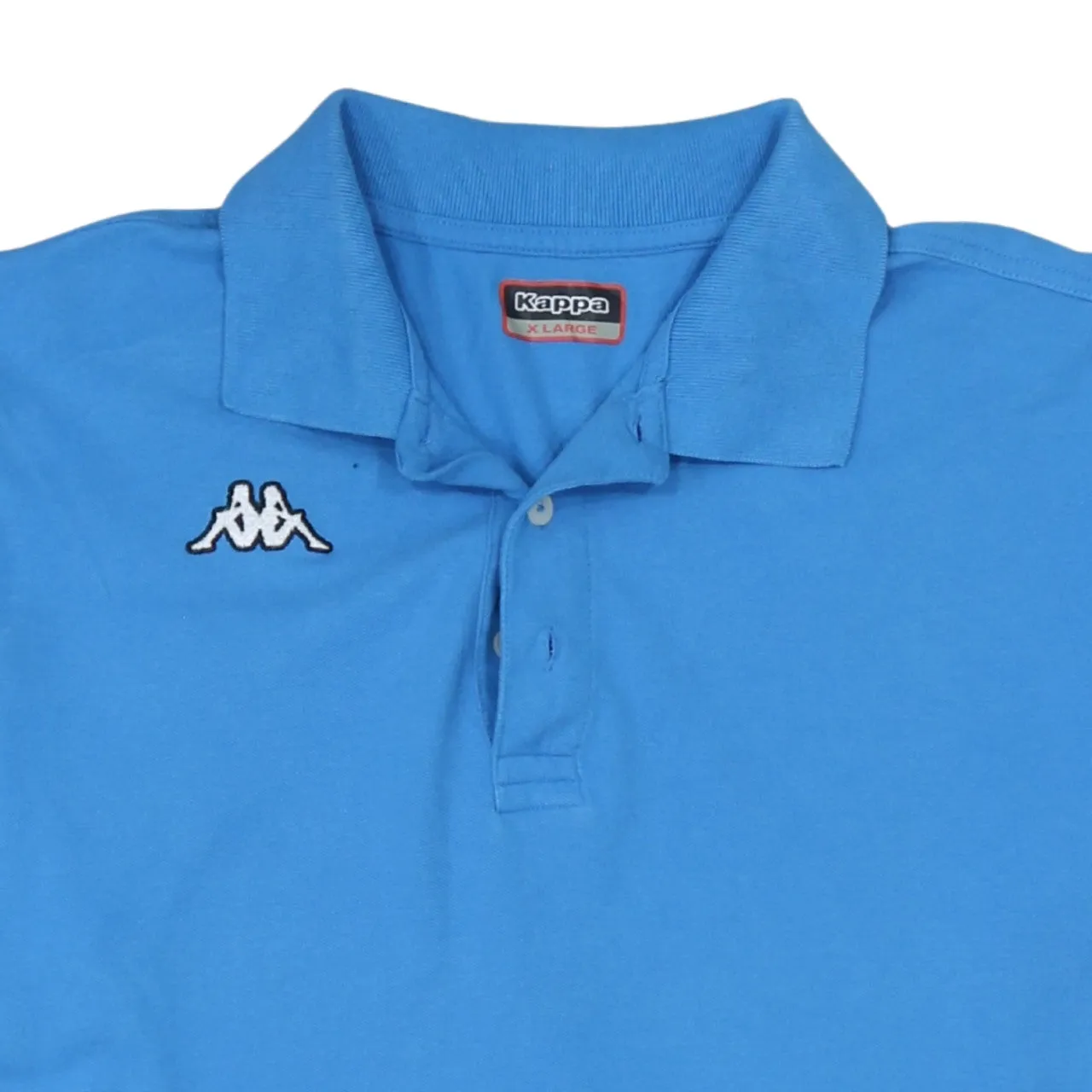 Kappa 90's Short Sleeves Quarter Button Polo Shirt XLarge Blue sold by Vintage Club product image thumbnail 3
