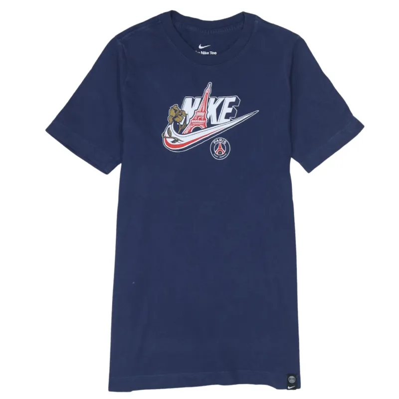Nike 90's Center Middle Swoosh Short Sleeves T Shirt Large Navy Blue sold by Vintage Club
