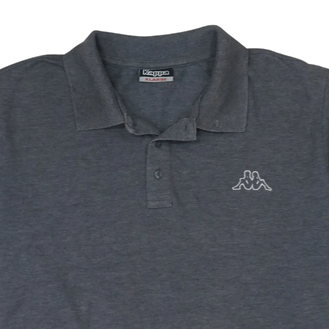 Kappa 90's Short Sleeves Quarter Button Polo Shirt XLarge Grey sold by Vintage Club product image thumbnail 3