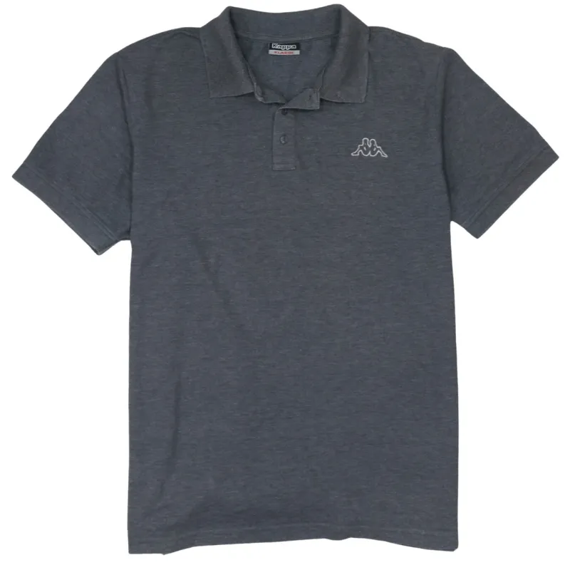 Kappa 90's Short Sleeves Quarter Button Polo Shirt XLarge Grey sold by Vintage Club