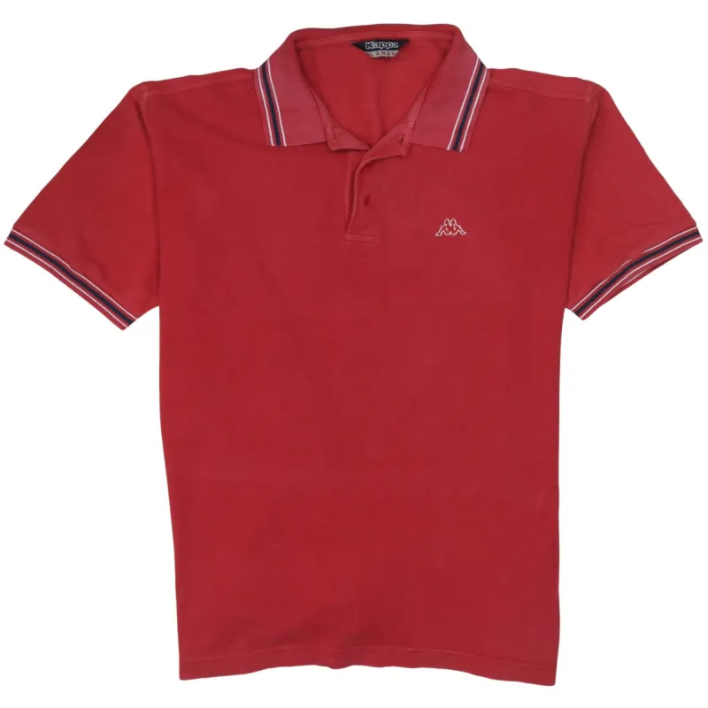 Kappa 90's Short Sleeves Quarter Button Polo Shirt Large Red sold by Vintage Club