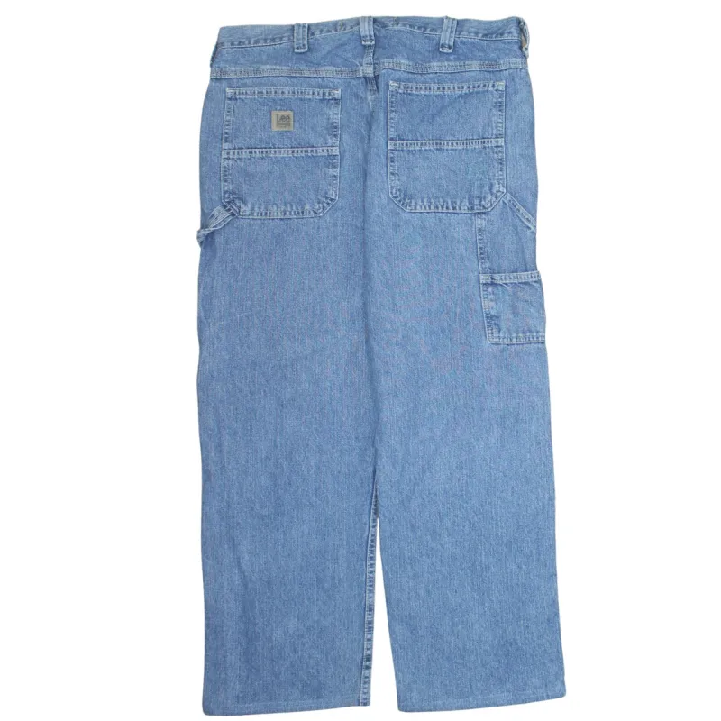 Wrangler 90's Drawstring Pockets Straight Leg Baggy Jeans / Pants 36 Blue made by Wrangler