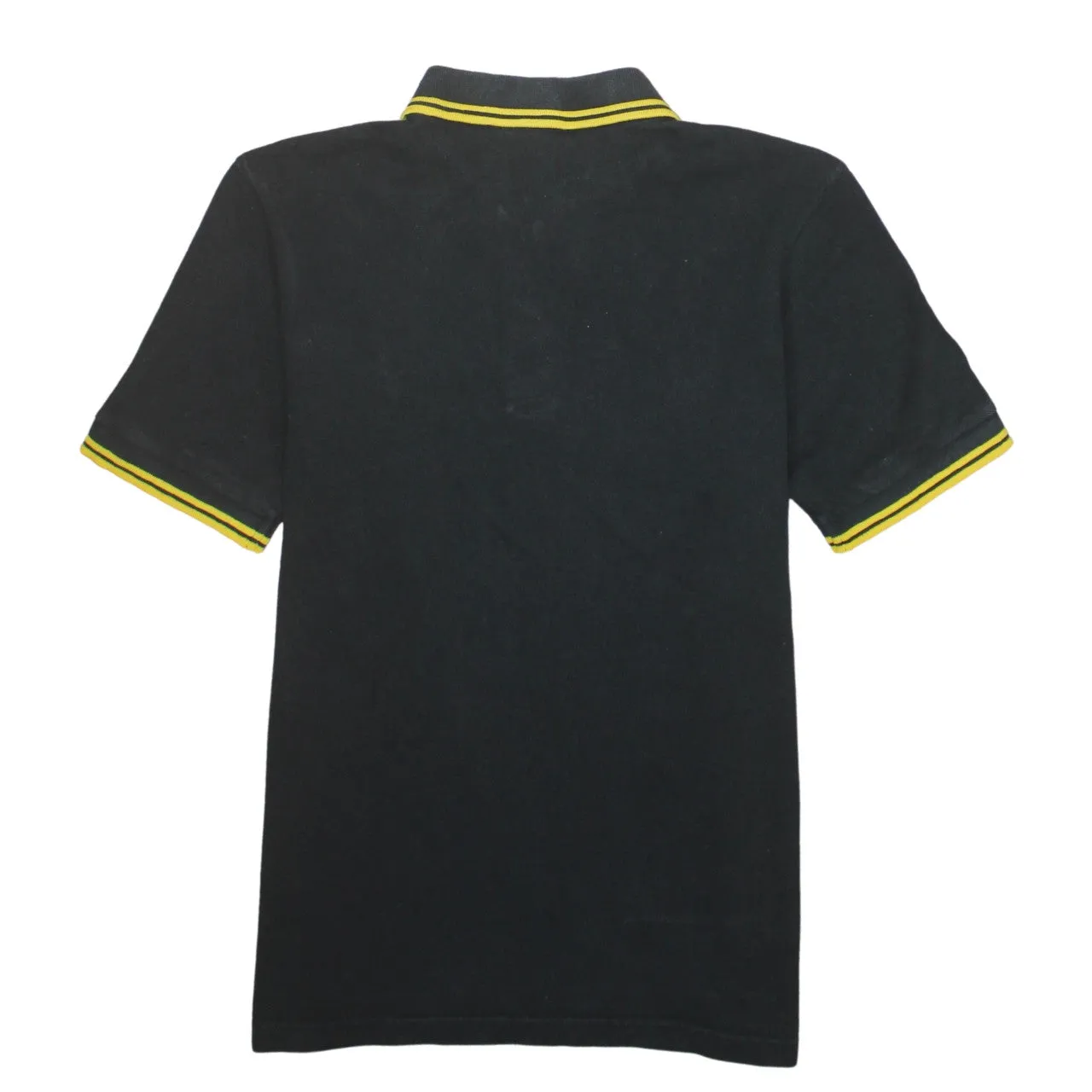 FRED PERRY 90's Short Sleeves Quarter Button Polo Shirt Medium Black sold by Vintage Club product image thumbnail 2