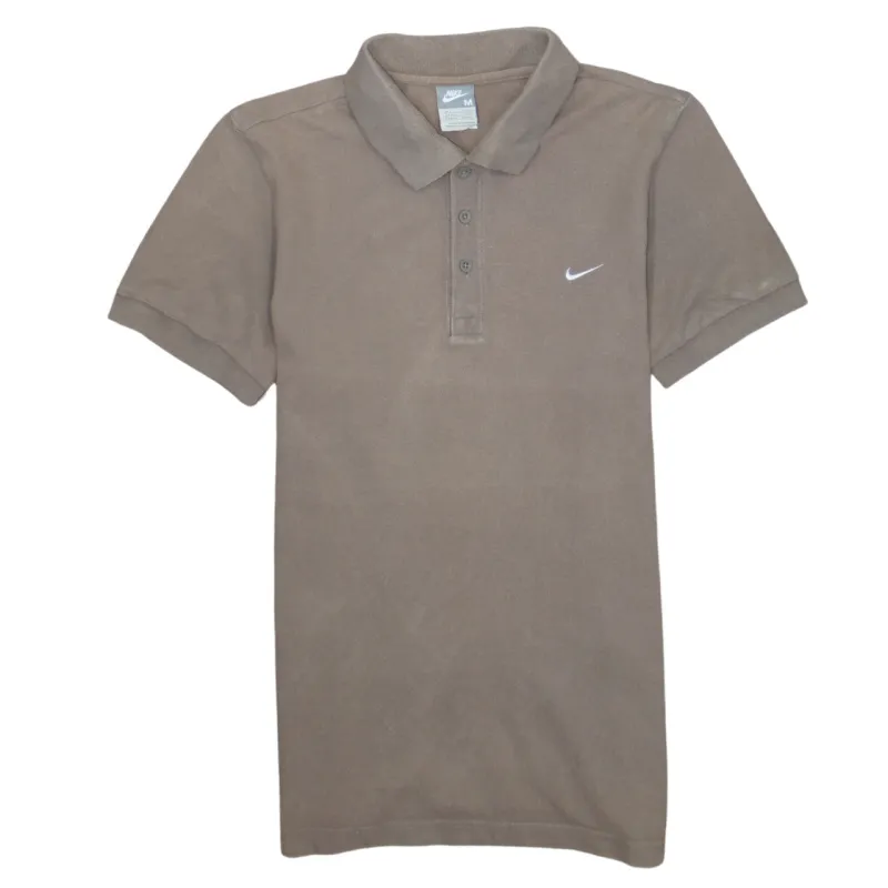 Nike 90's Swoosh Short Sleeves Polo Shirt Medium Brown sold by Vintage Club