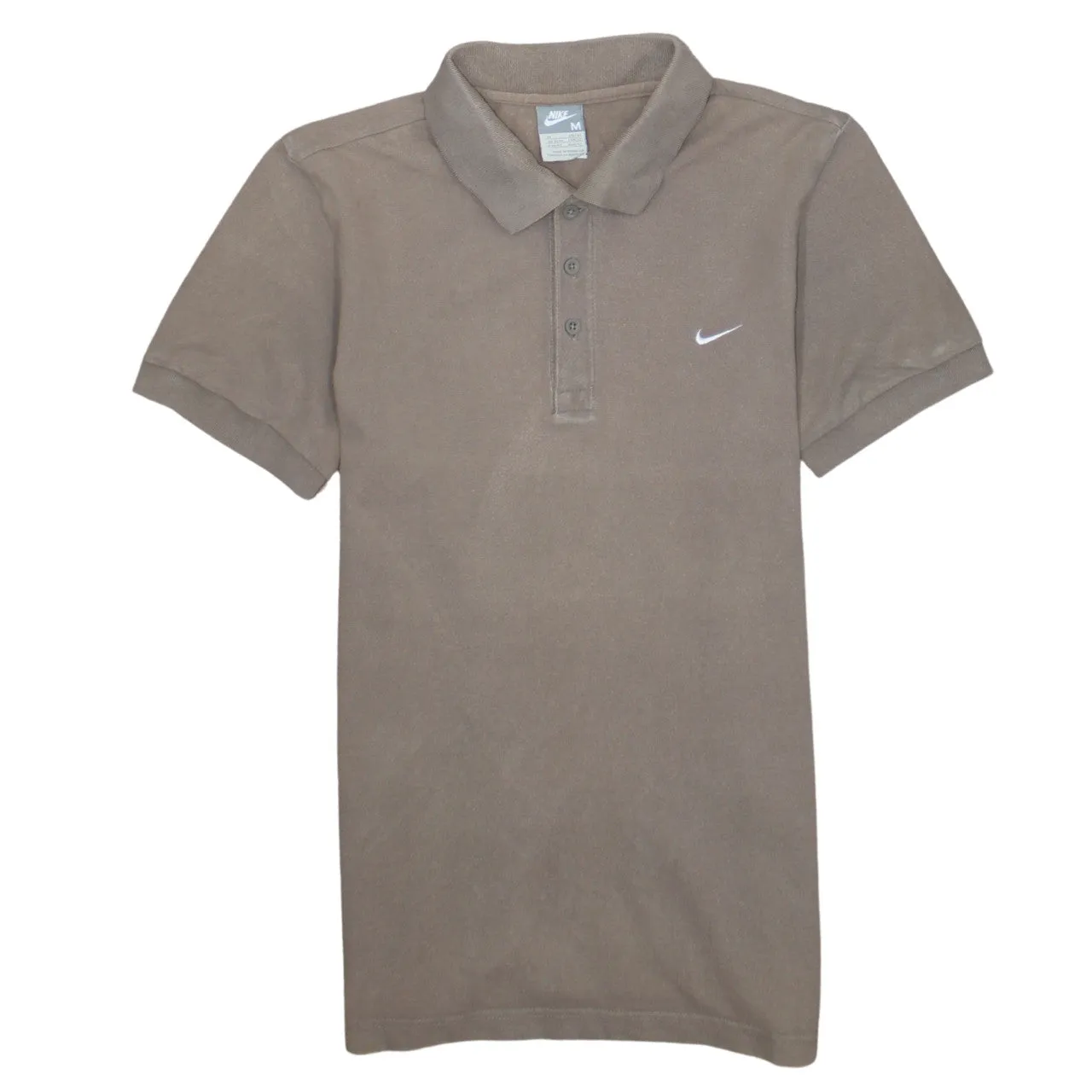 Nike 90's Swoosh Short Sleeves Polo Shirt Medium Brown sold by Vintage Club