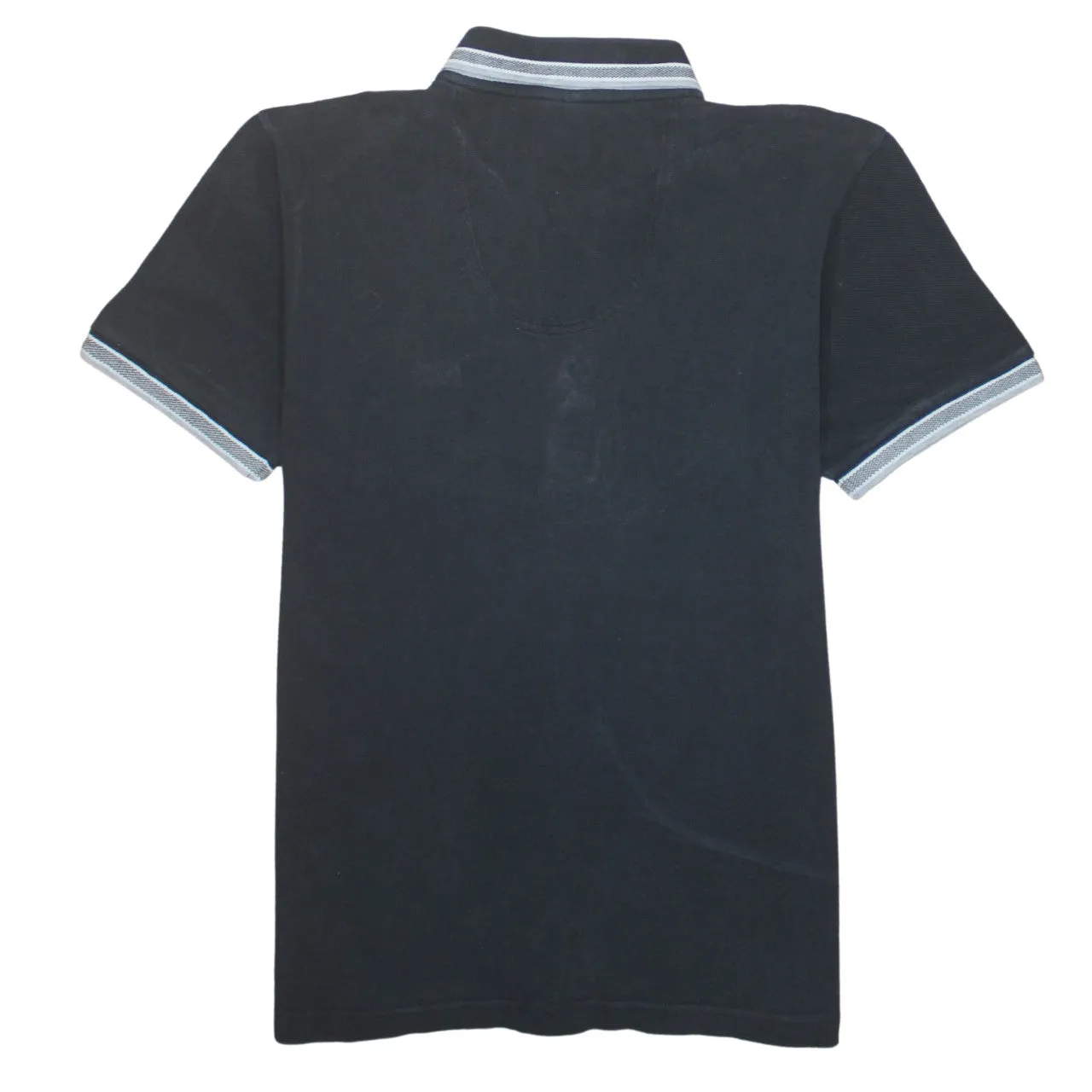 HUGO BOSS 90's Short Sleeves Quarter Button Polo Shirt Medium Black sold by Vintage Club product image thumbnail 2