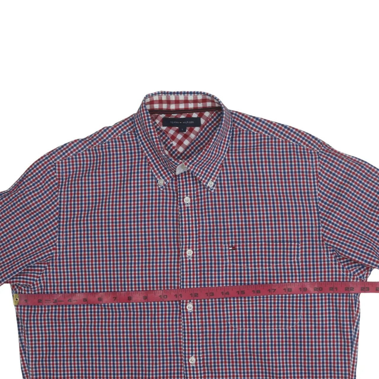 Tommy Hilfiger 90's Long Sleeve Button Up Shirt Large Red sold by Vintage Club product image thumbnail 5