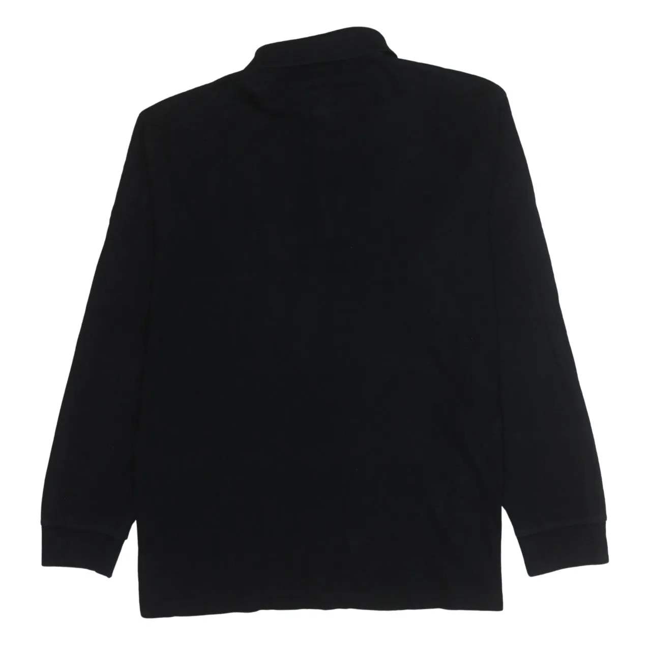 HUGO BOSS 90's Long Sleeve Quarter Button Polo Shirt XXLarge Black sold by Vintage Club product image thumbnail 2