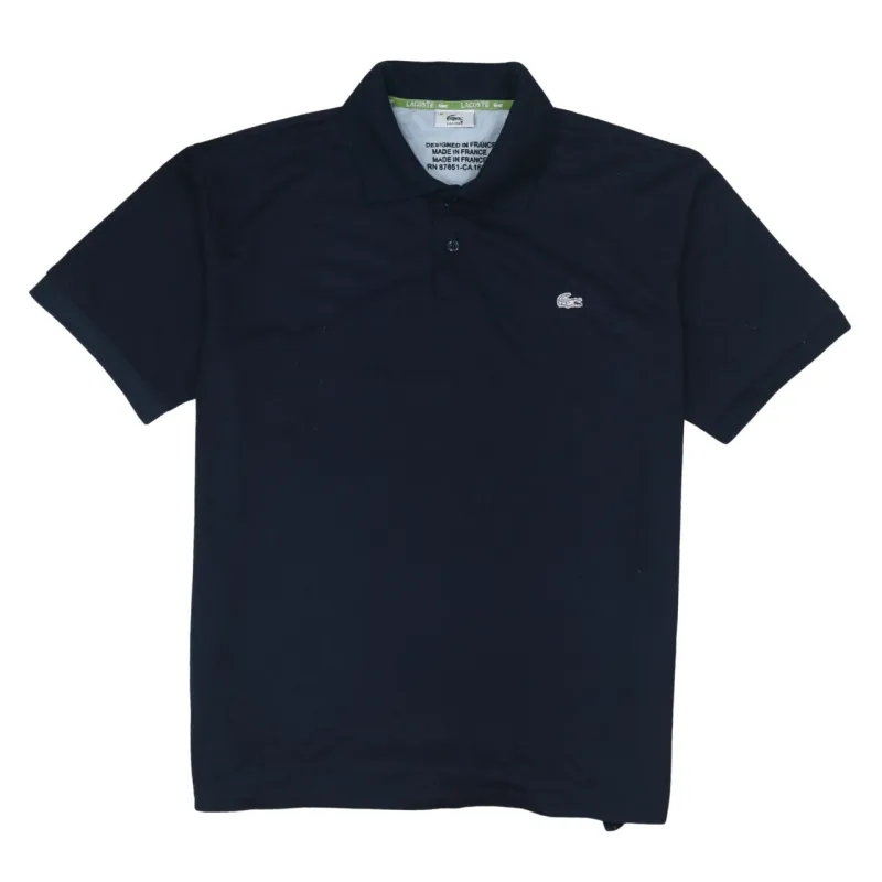Lacoste 90's Short Sleeves Quarter Button Polo Shirt Large  Navy Blue sold by Vintage Club
