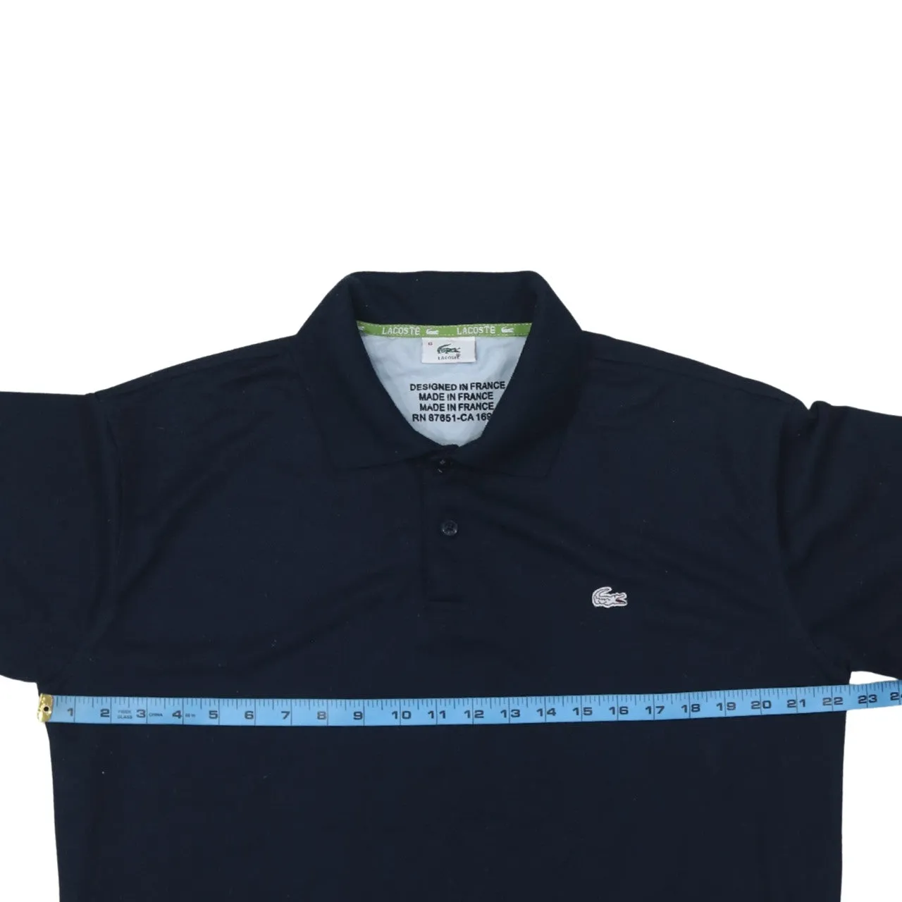 Lacoste 90's Short Sleeves Quarter Button Polo Shirt Large Navy Blue sold by Vintage Club product image thumbnail 5