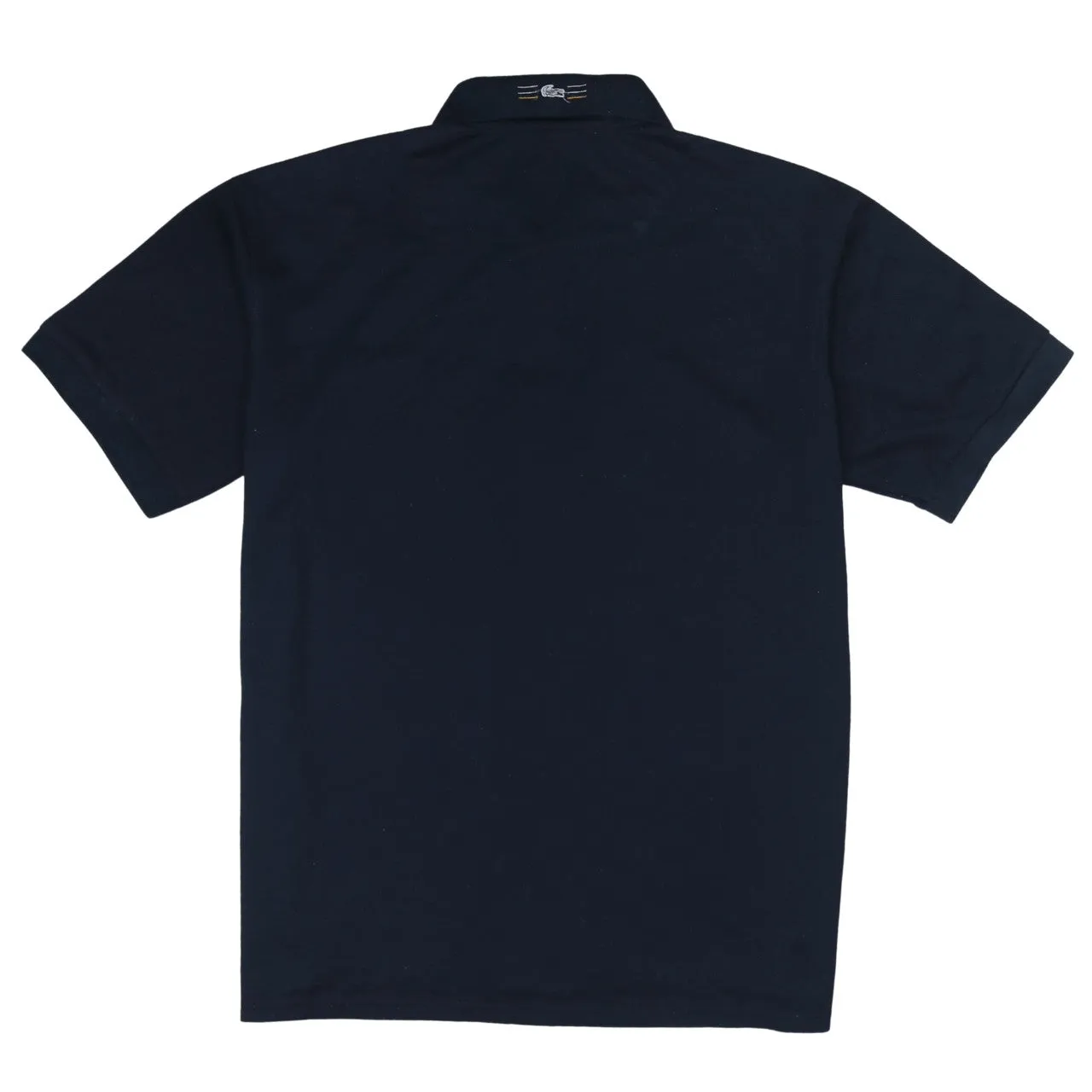 Lacoste 90's Short Sleeves Quarter Button Polo Shirt Large Navy Blue sold by Vintage Club product image thumbnail 2