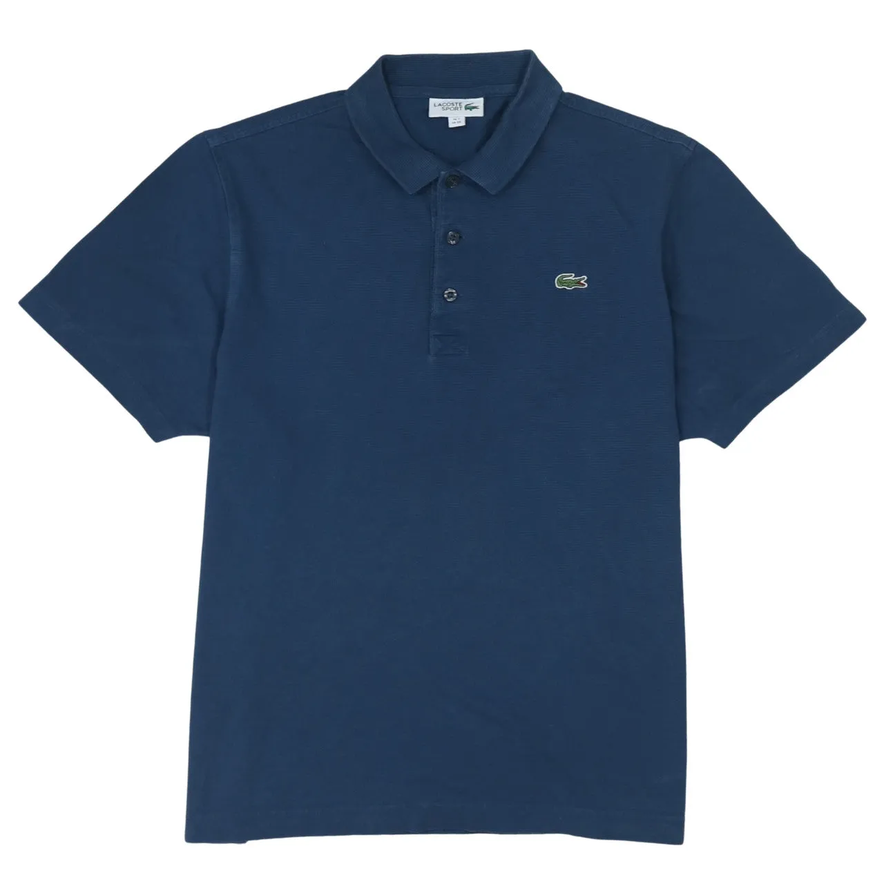 Lacoste 90's Short Sleeves Quarter Button Polo Shirt XXLarge (2XL) Navy Blue sold by Vintage Club